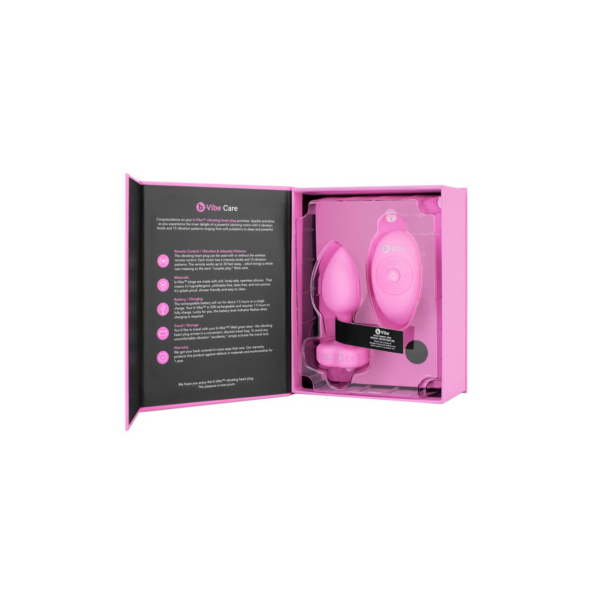 Vibrator B-Vibe Heart Rosa - AWK Flagship