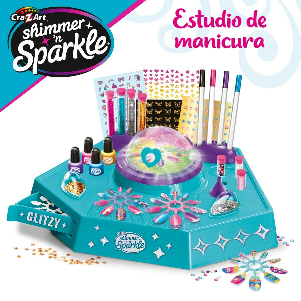 Maniküre-Set Cra-Z-Art Shimmer 'n Sparkle 36 x 11 x 27 cm 4 Stück Für Kinder