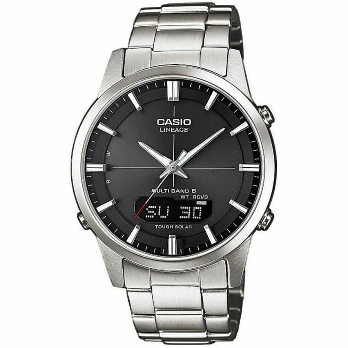 Herrenuhr Casio LINEAGE Multiband 6 Tough Solar Schwarz Silberfarben (Ø 40 mm) - AWK Flagship