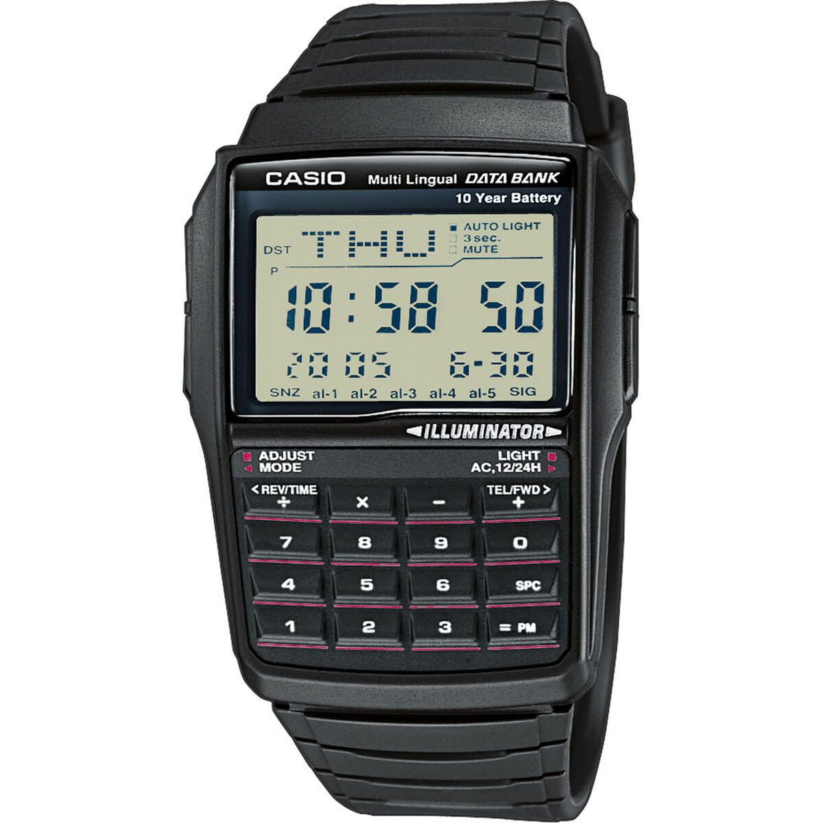 Herrenuhr Casio DATABANK CALCULATOR (Ø 37 mm) - AWK Flagship