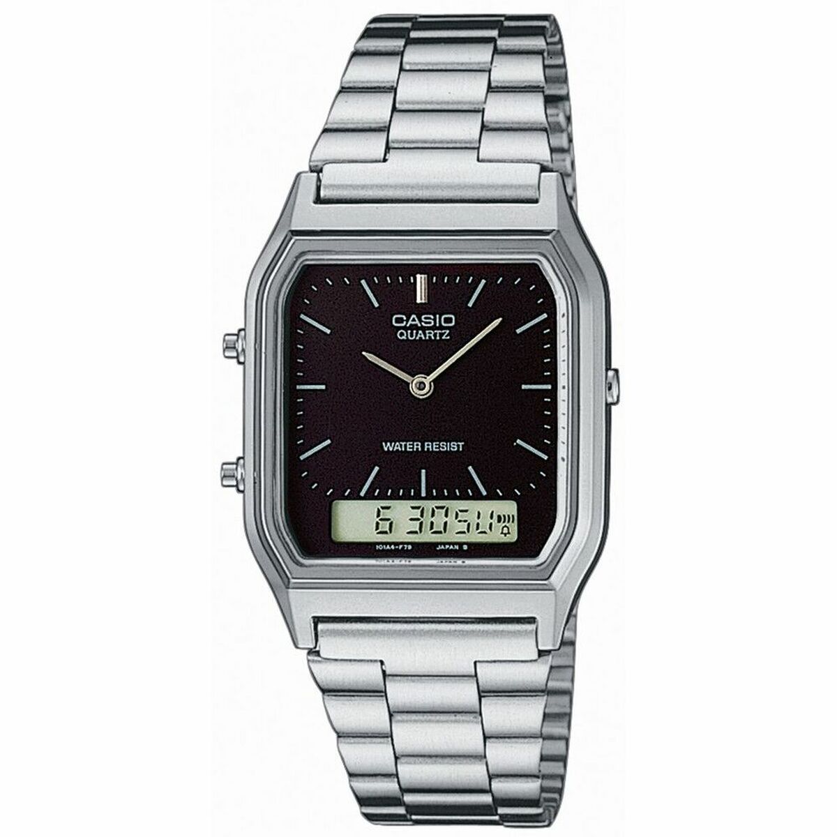 Unisex-Uhr Casio Schwarz Silberfarben - AWK Flagship