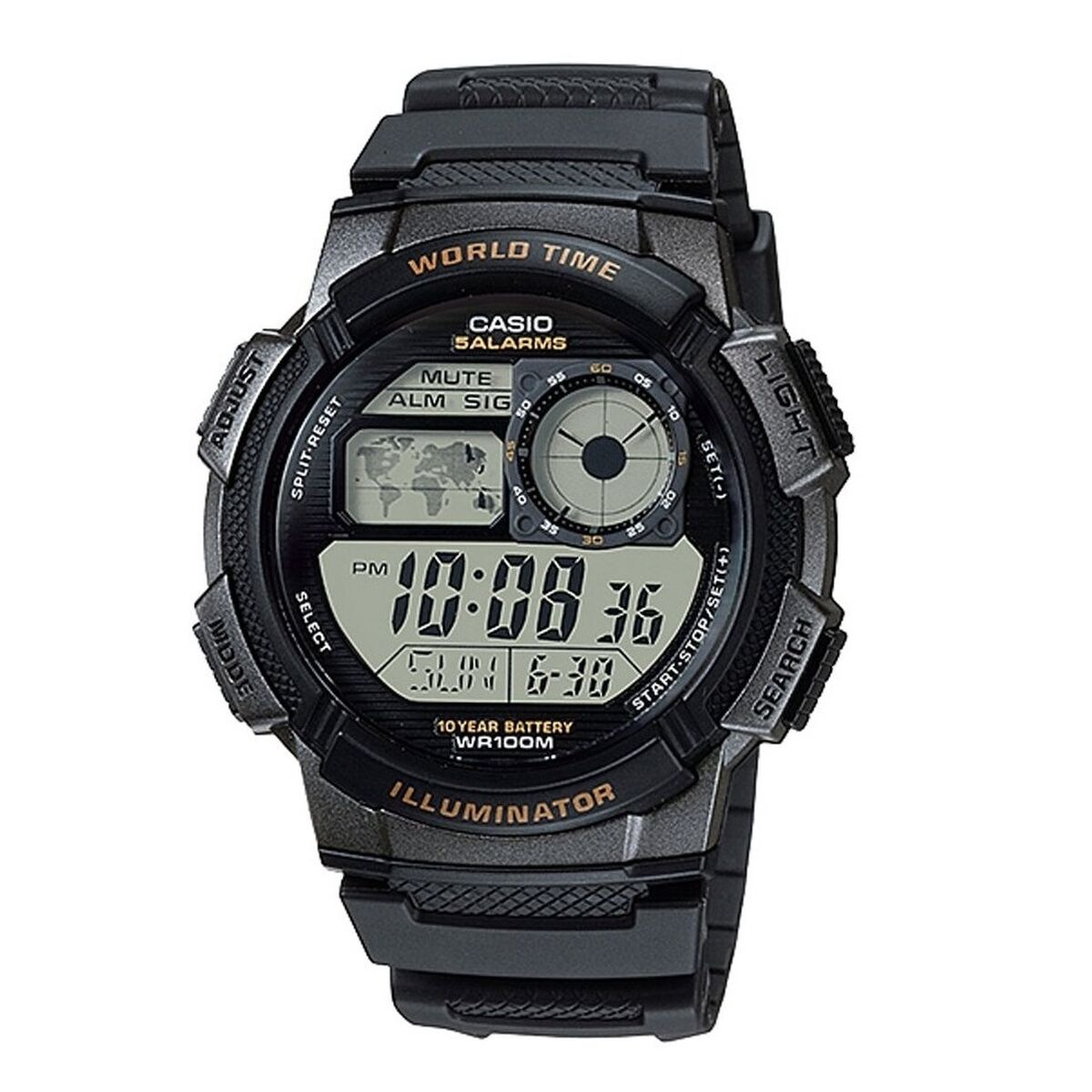 Casio illuminator world time deals