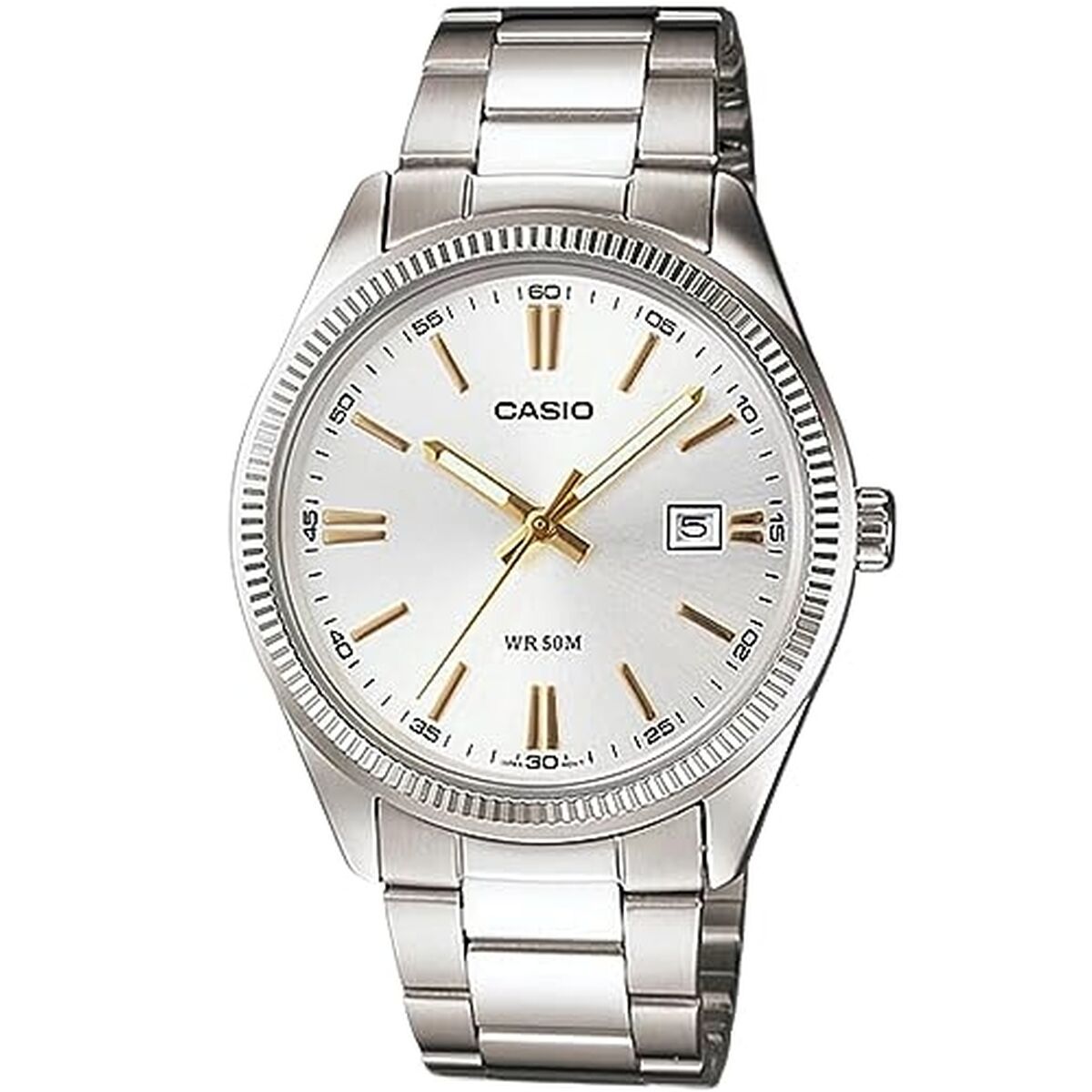 Herrenuhr Casio DATE - SILVER, GOLD INDEXES (Ø 39 mm) - AWK Flagship