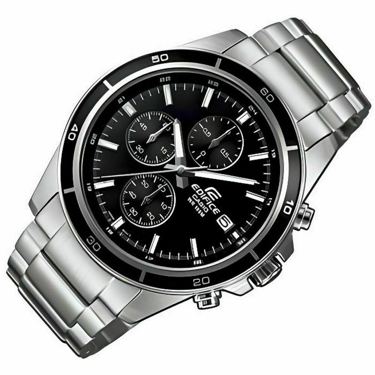 Unisex-Uhr Casio EFR-526D-1AVUEF Schwarz Silberfarben - AWK Flagship