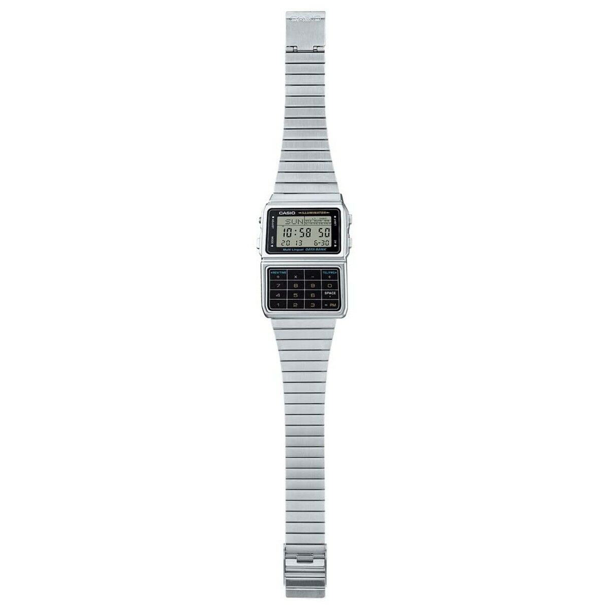 Unisex-Uhr Casio DATABANK CALCULATOR STEEL - Matt case - AWK Flagship