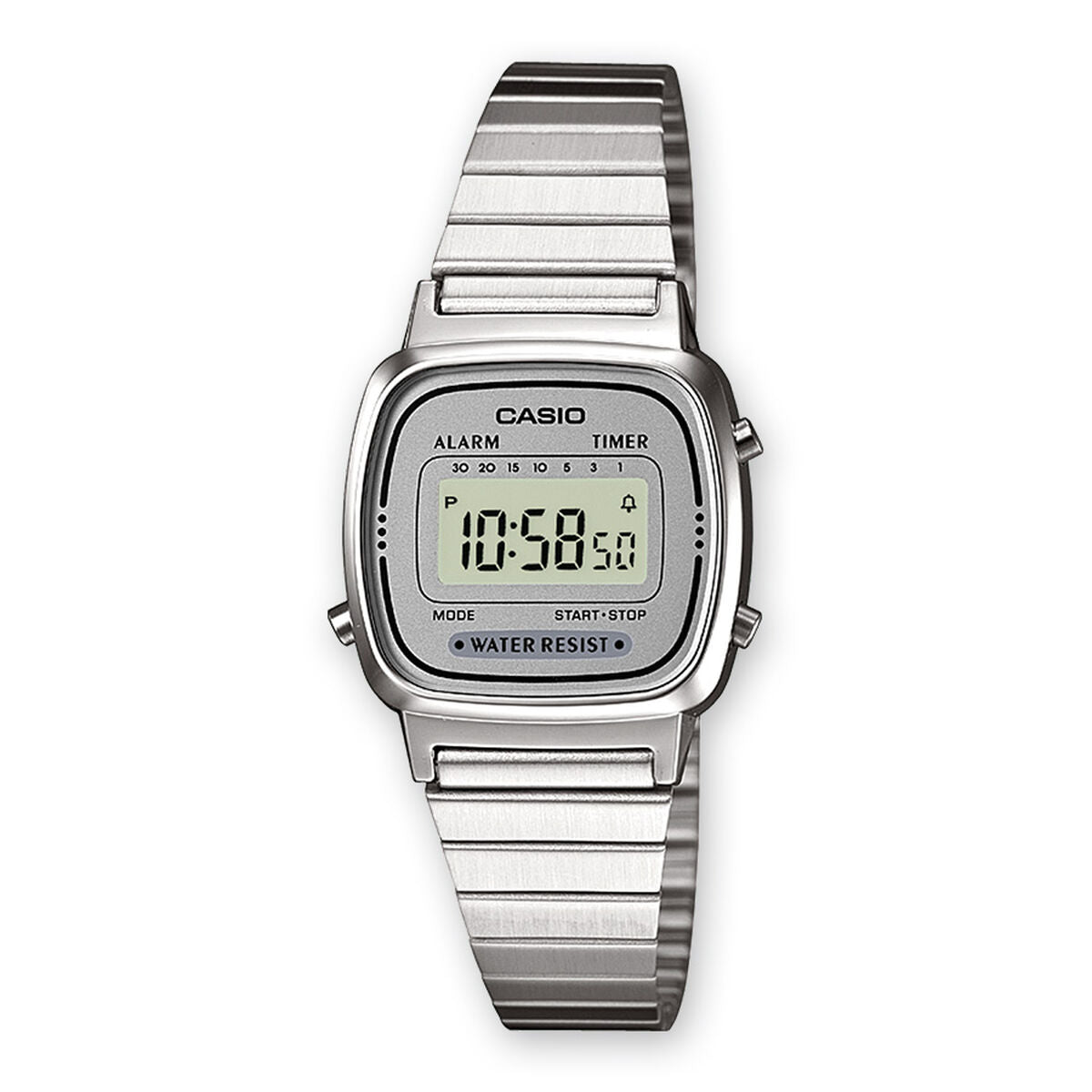 Unisex-Uhr Casio LA670WEA-7EF Grau Silberfarben (Ø 25 mm) - AWK Flagship