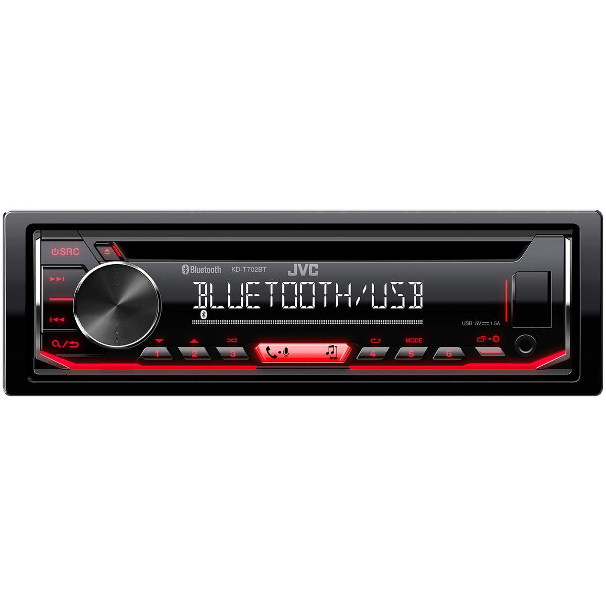 Radio mit CD fürs Auto Kenwood KD-T702BT Schwarz Rot - AWK Flagship