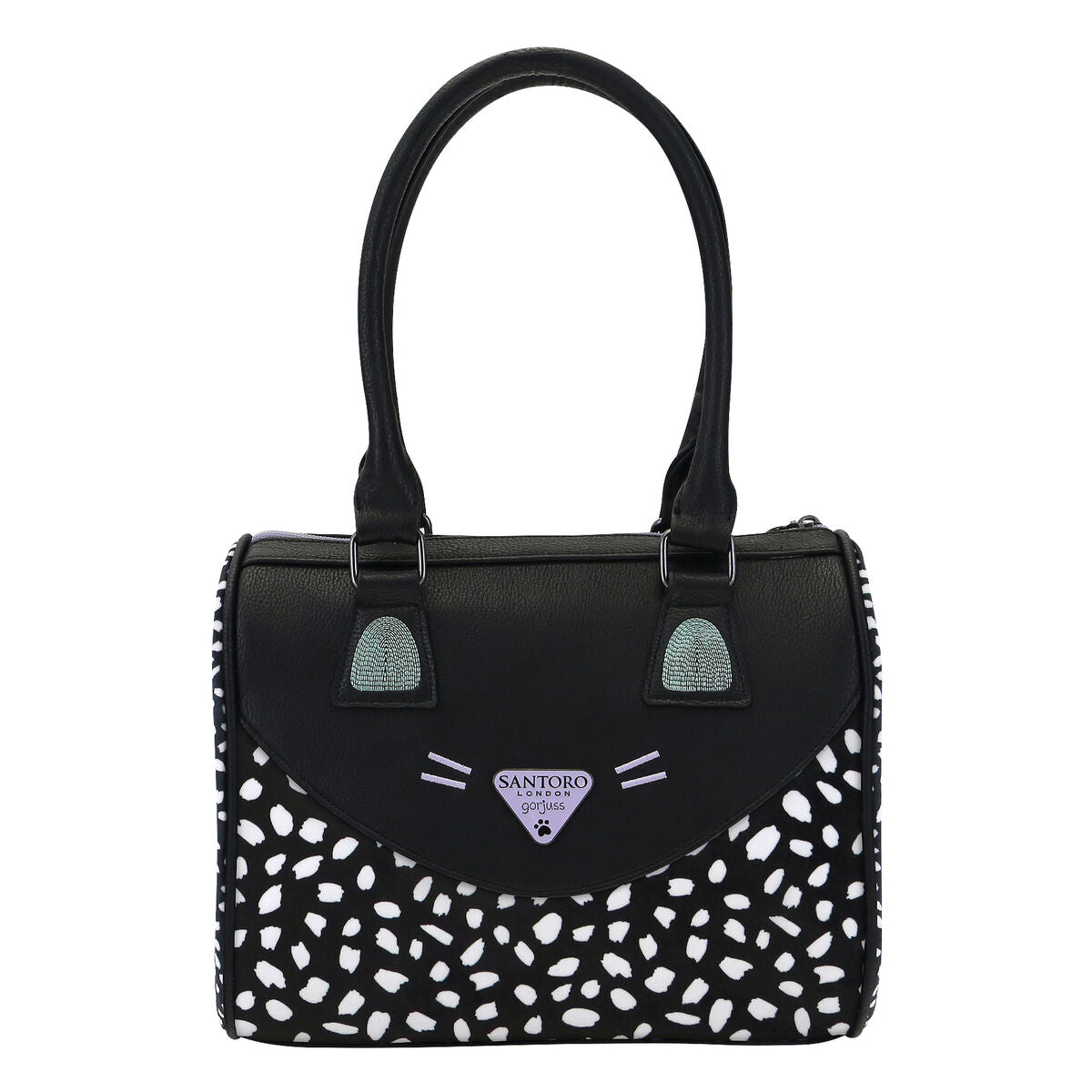 Handtasche Gorjuss Smitten kitten Schwarz Weiß (28 x 22 x 13 cm) - AWK Flagship