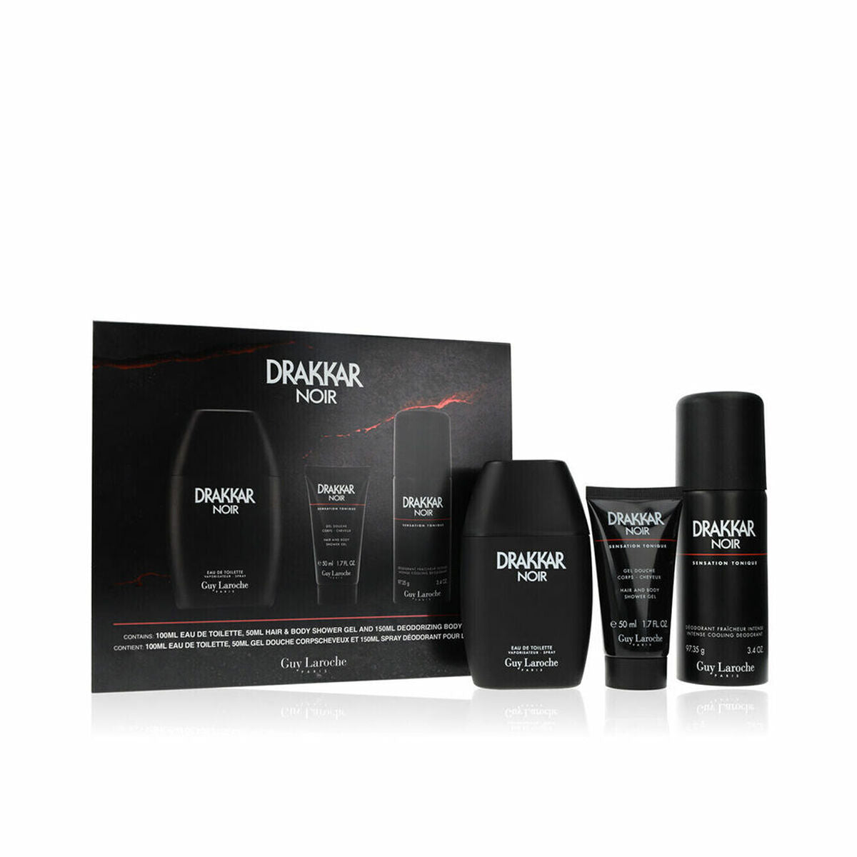 Set mit Herrenparfüm Guy Laroche DRAKKAR NOIR EDT 3 Stücke - AWK Flagship