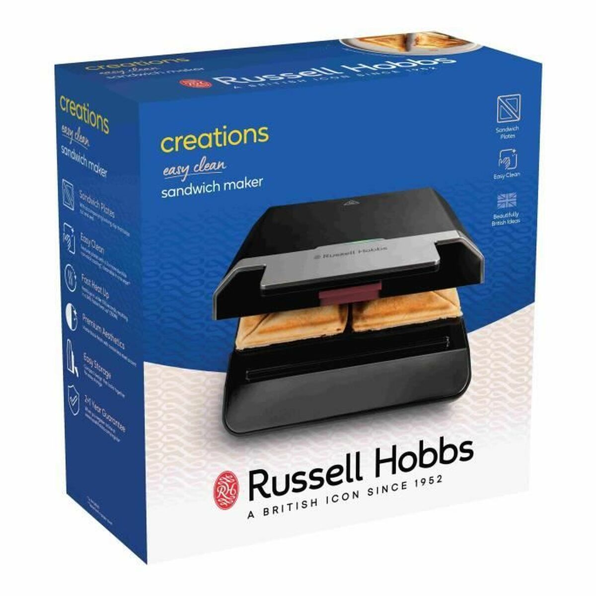 Sandwichmaker Russell Hobbs Schwarz - AWK FlagshipSandwich Maker Russell Hobbs Black