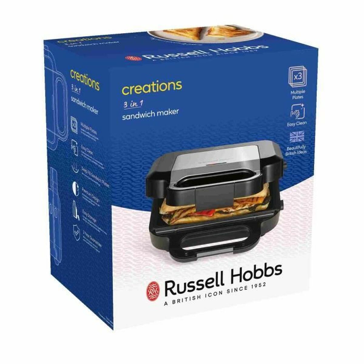 Sandwichmaker Russell Hobbs 26810-56 750 W Schwarz - AWK Flagship