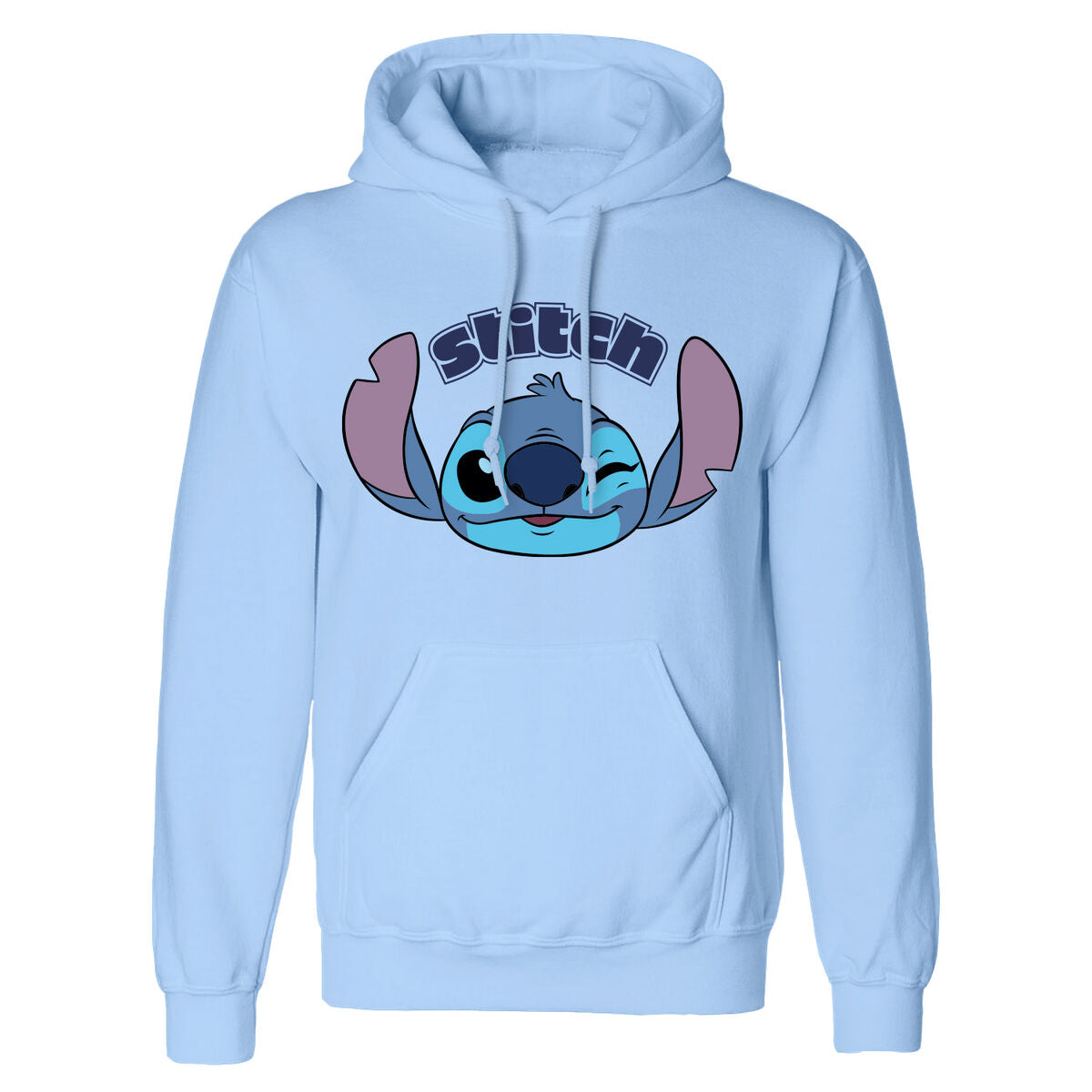 Unisex Sweater mit Kapuze Stitch Cute Face Blau - AWK Flagship