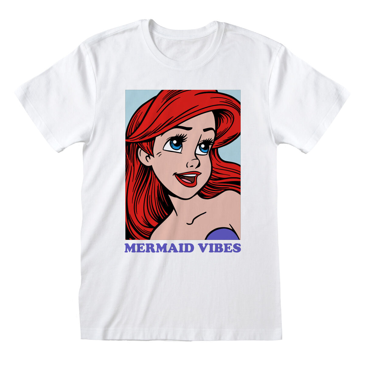 Kurzarm-T-Shirt The Little Mermaid Mermaid Vibes Weiß Unisex - AWK Flagship