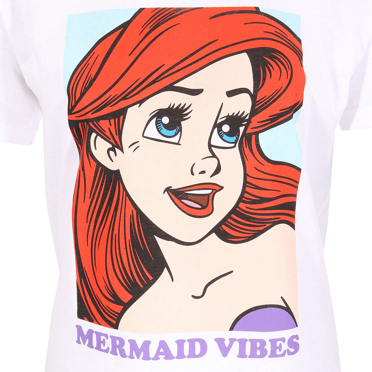 Kurzarm-T-Shirt The Little Mermaid Mermaid Vibes Weiß Unisex - AWK Flagship