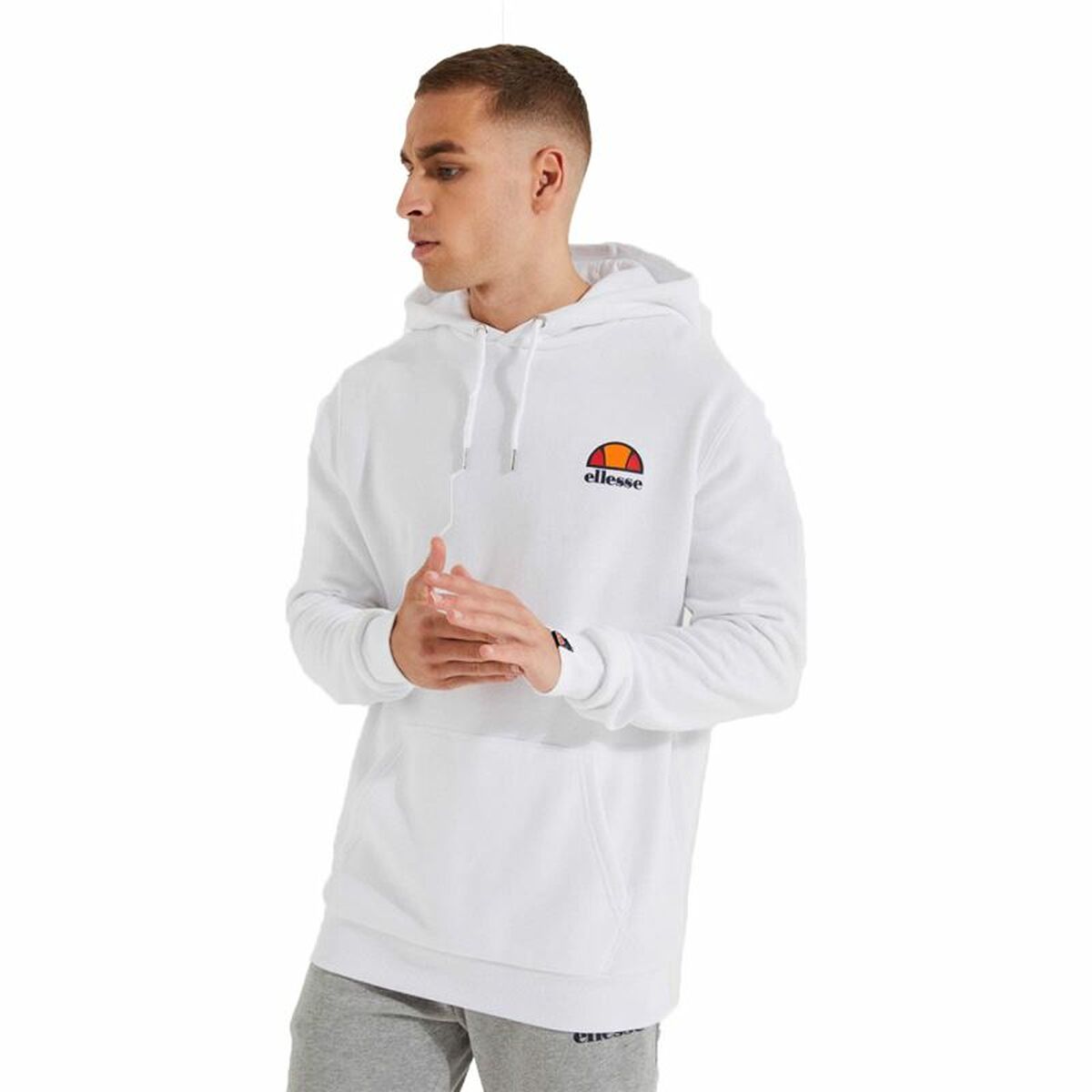 Herren Sweater mit Kapuze Ellesse Toce OH Hoody Weiß - AWK Flagship