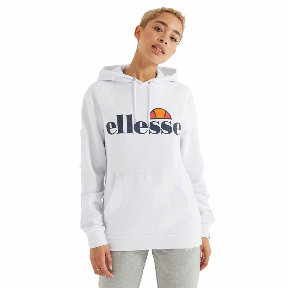 Damen Sweater mit Kapuze Ellesse Torices OH Hoody Weiß - AWK Flagship