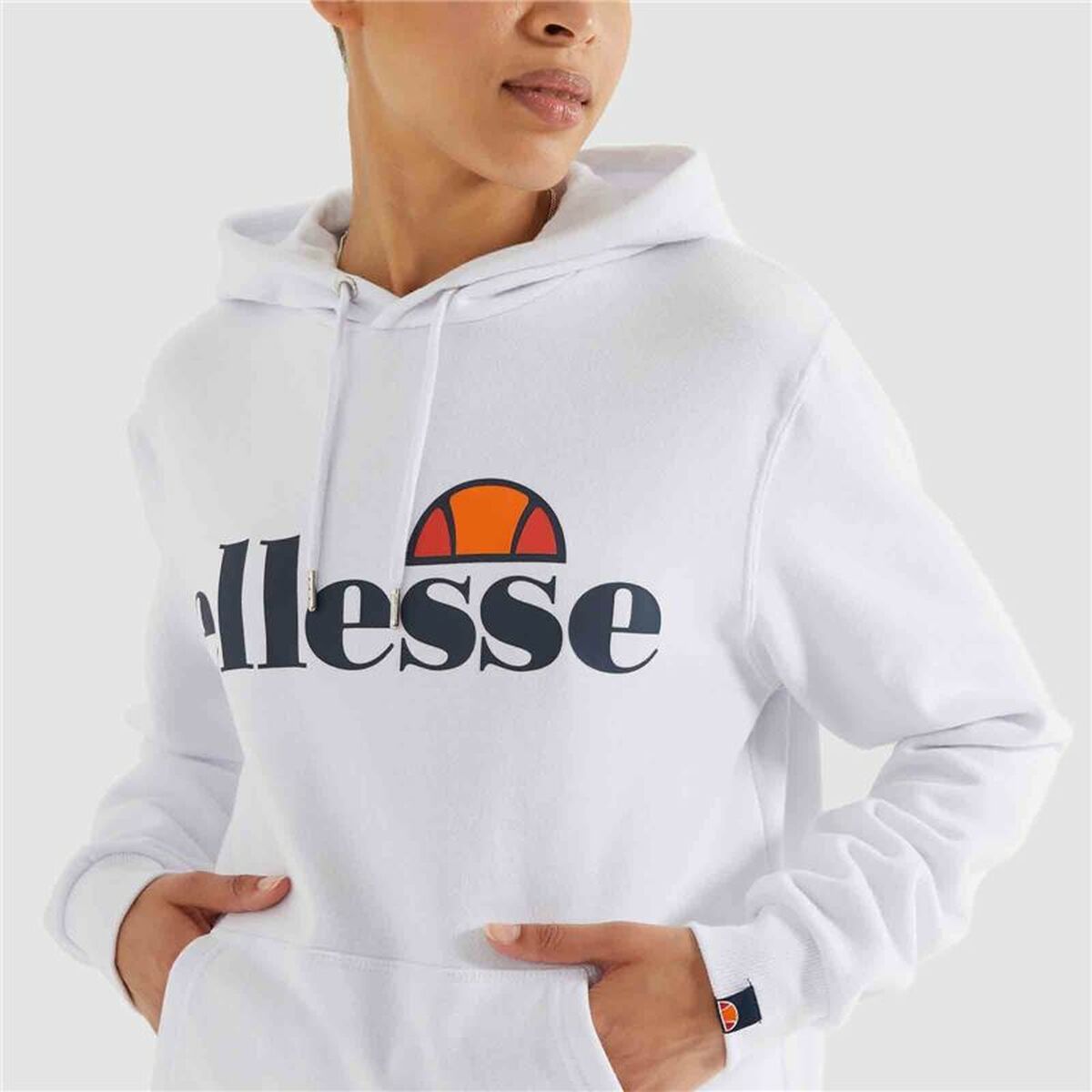 Damen Sweater mit Kapuze Ellesse Torices OH Hoody Weiß - AWK Flagship