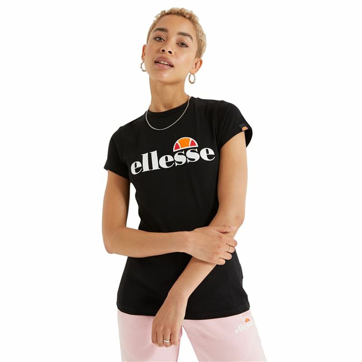 Damen Kurzarm-T-Shirt Ellesse Hayes Schwarz - AWK Flagship