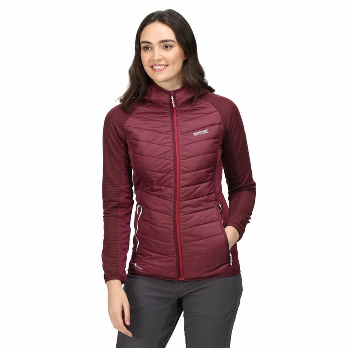 Sportjacke für Frauen Regatta Andreson VI Hybrid Dunkelrot - AWK Flagship