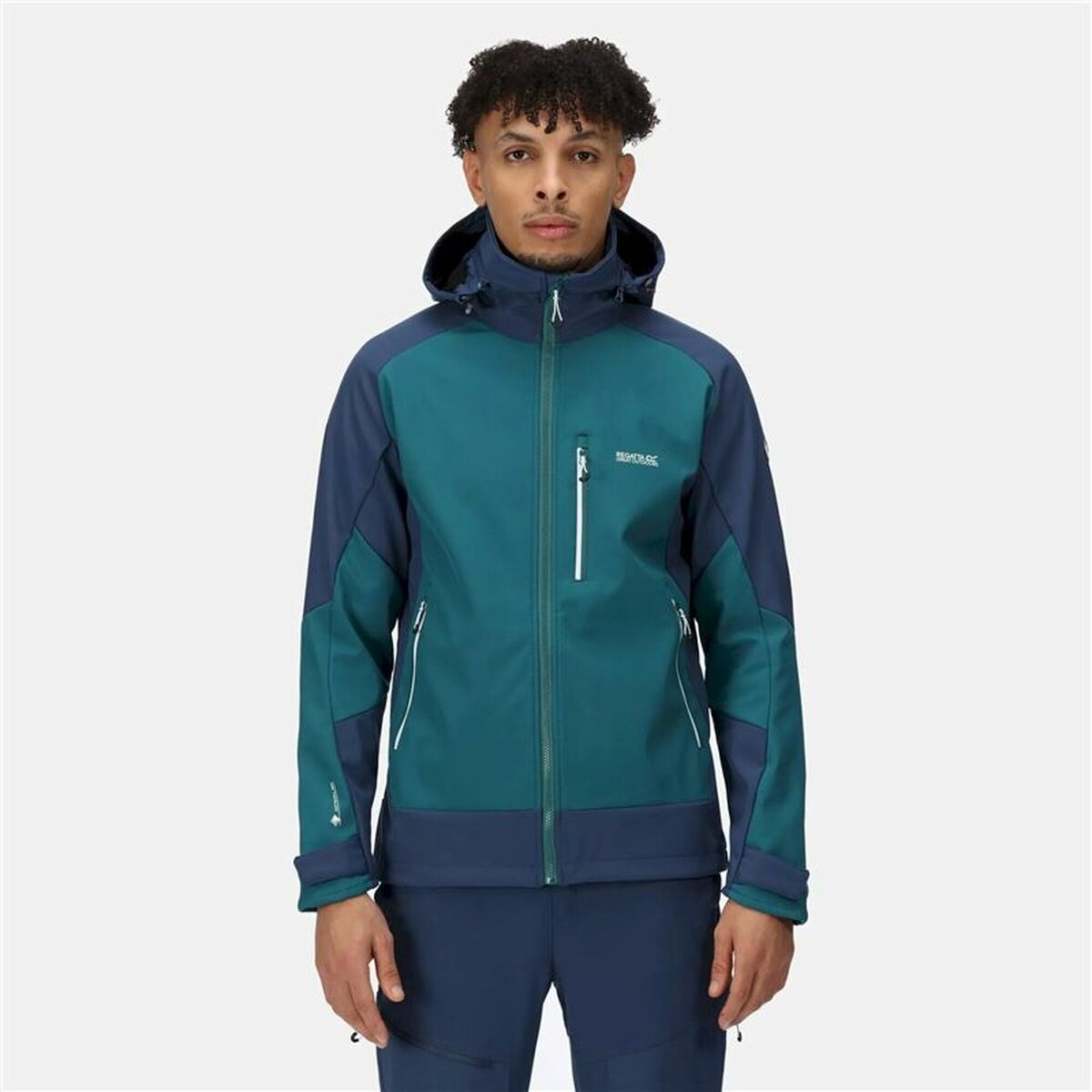 Sportjacke für Herren Regatta Hewitts VII Blau grün Kapuze - AWK Flagship