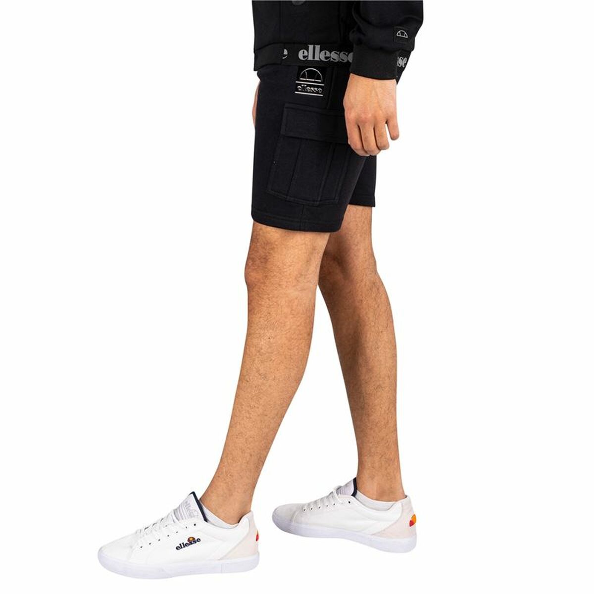 Herren-Sportshorts Ellesse Michael Fleece Schwarz - AWK Flagship