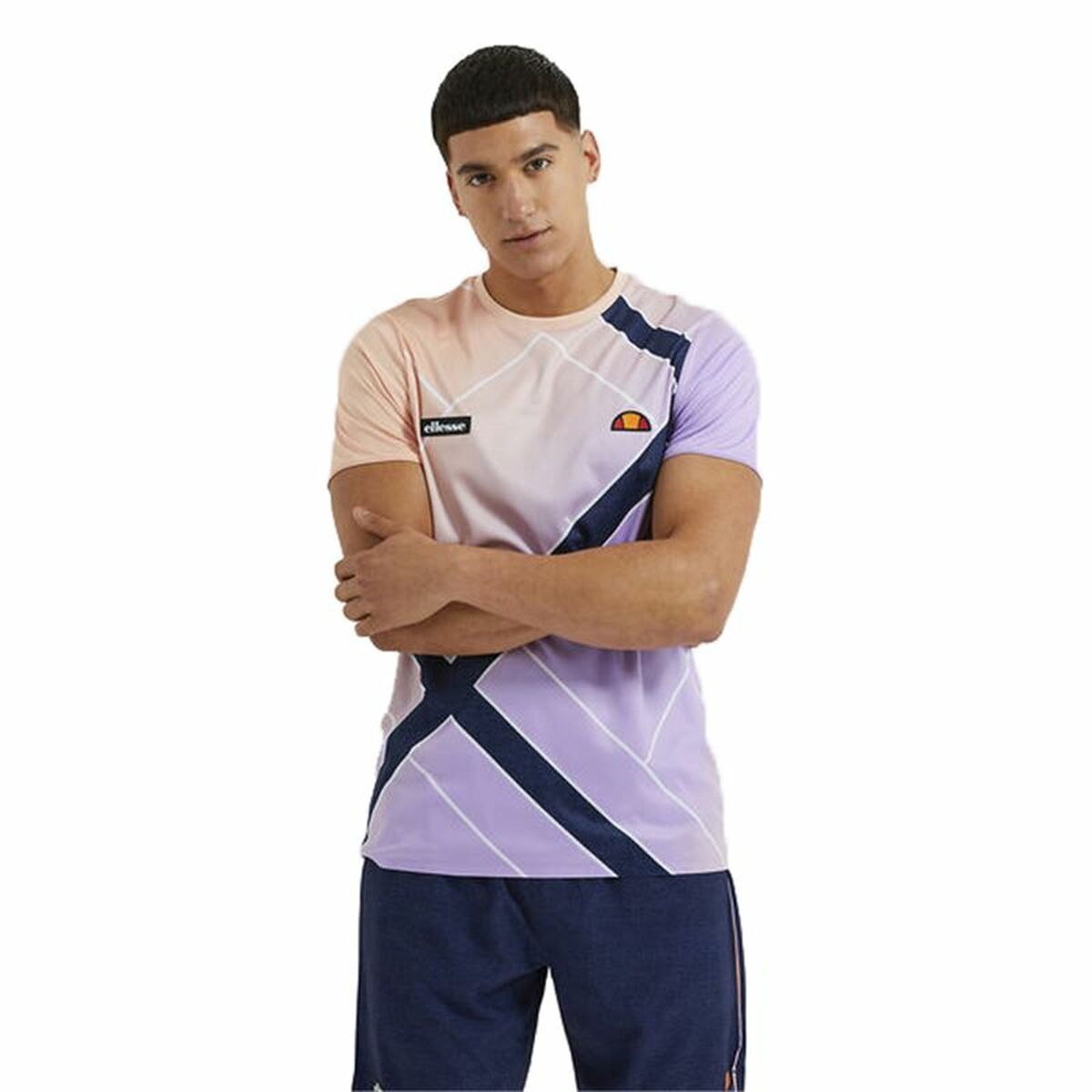 Herren Kurzarm-T-Shirt Ellesse Fulgore Violett - AWK Flagship