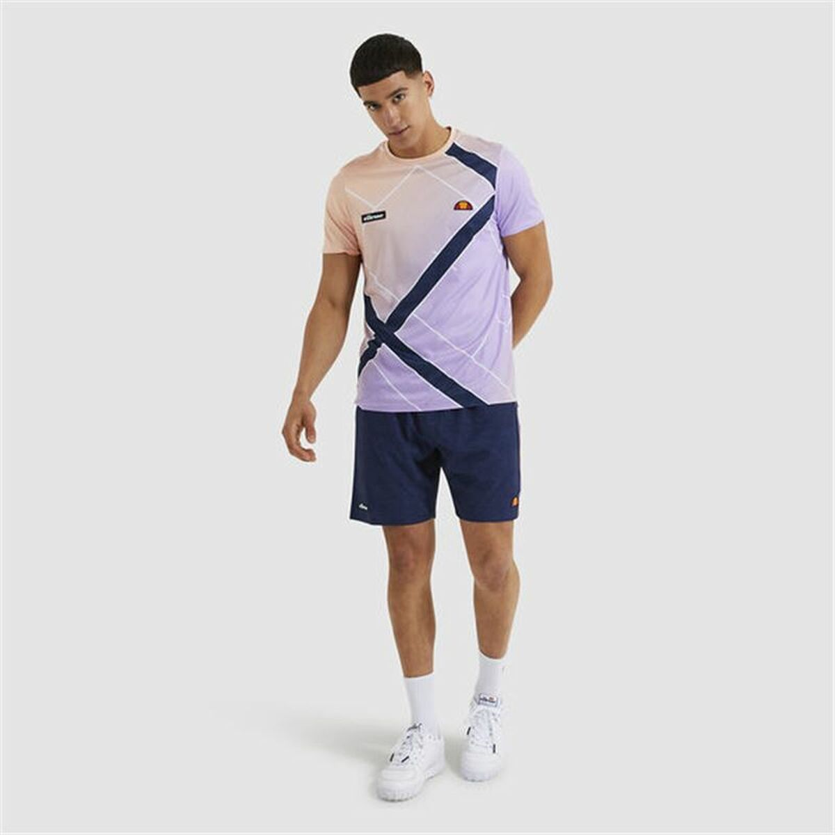 Herren Kurzarm-T-Shirt Ellesse Fulgore Violett - AWK Flagship