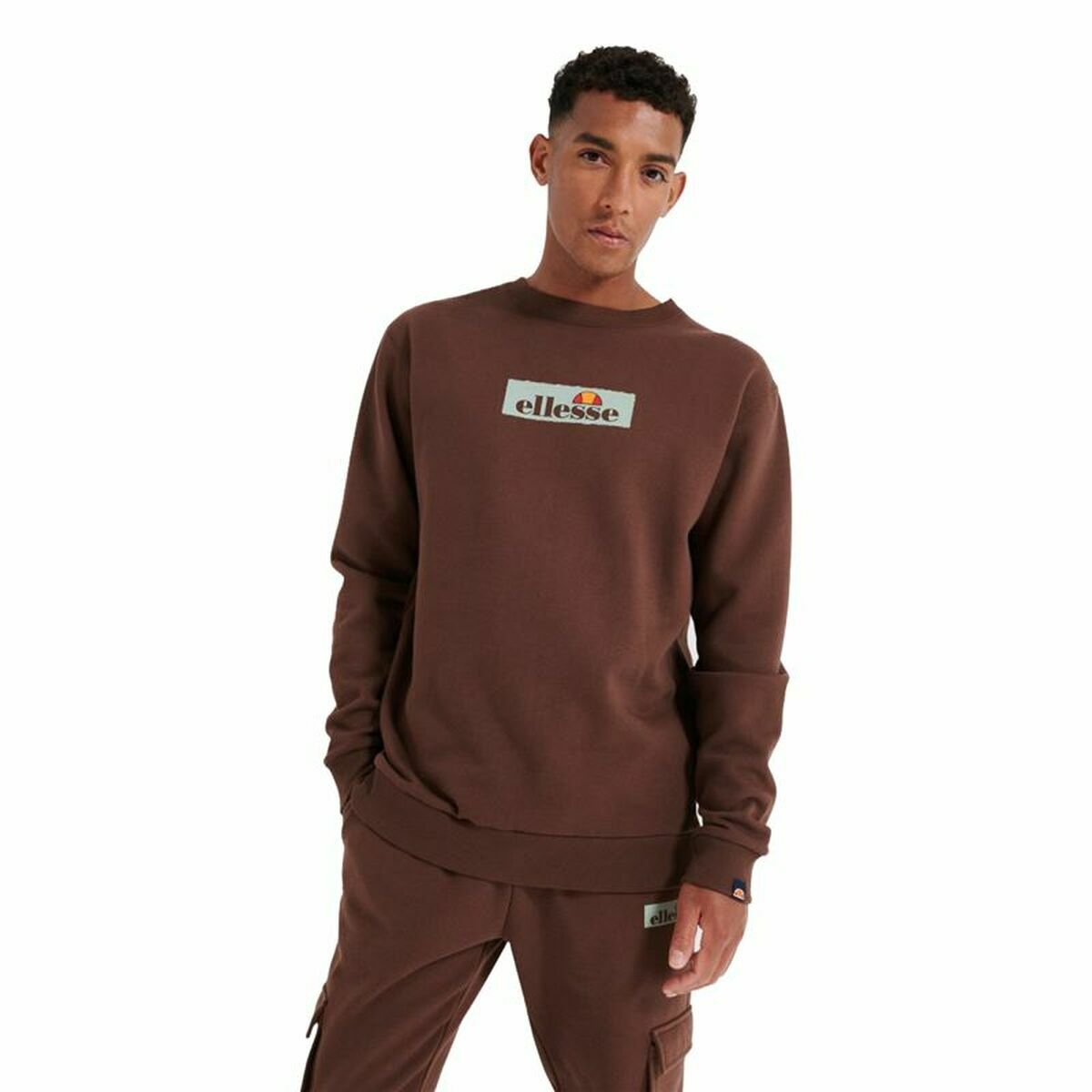 Herren Sweater ohne Kapuze Ellesse Tablido Braun - AWK Flagship