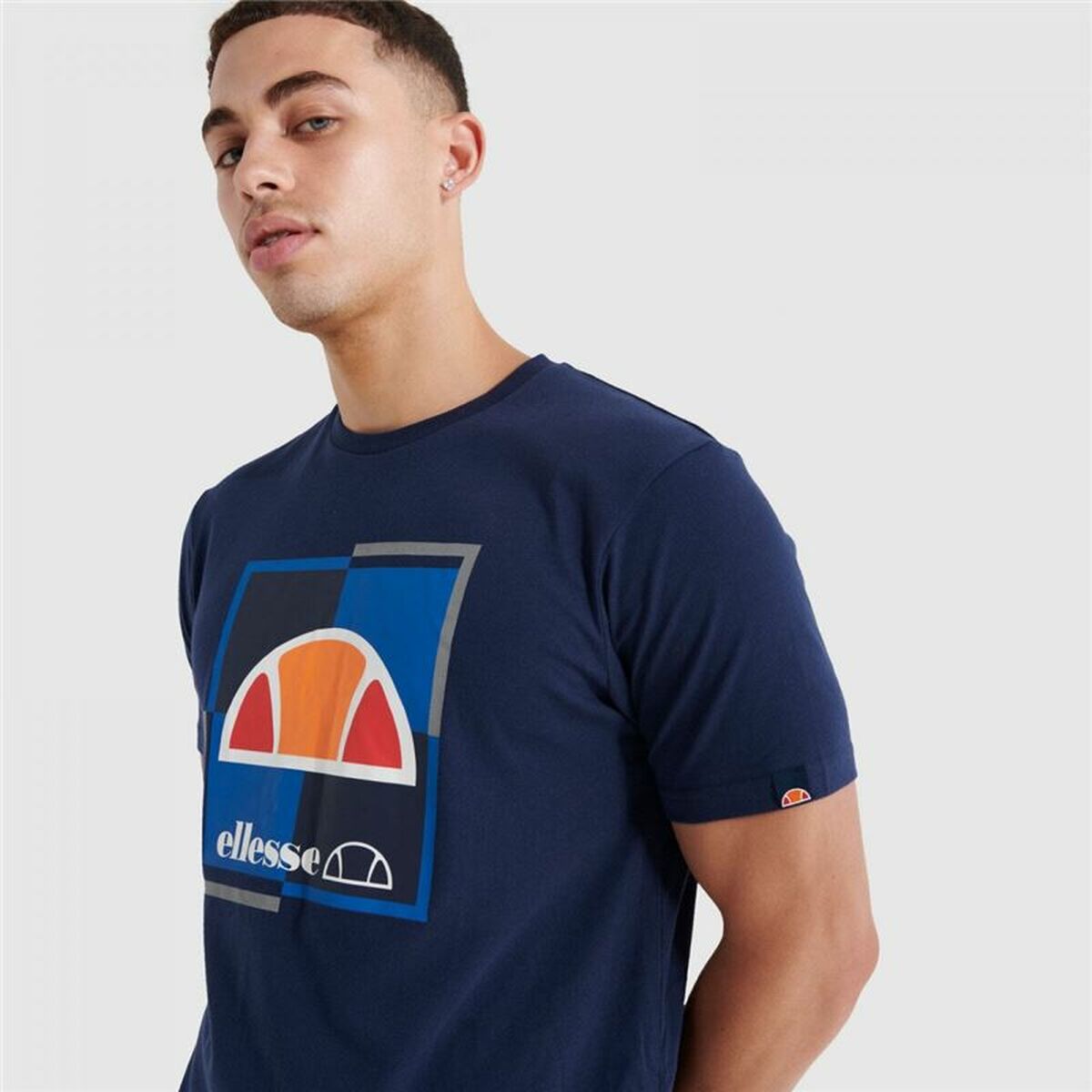 Herren Kurzarm-T-Shirt Ellesse Michaelo Marineblau - AWK Flagship