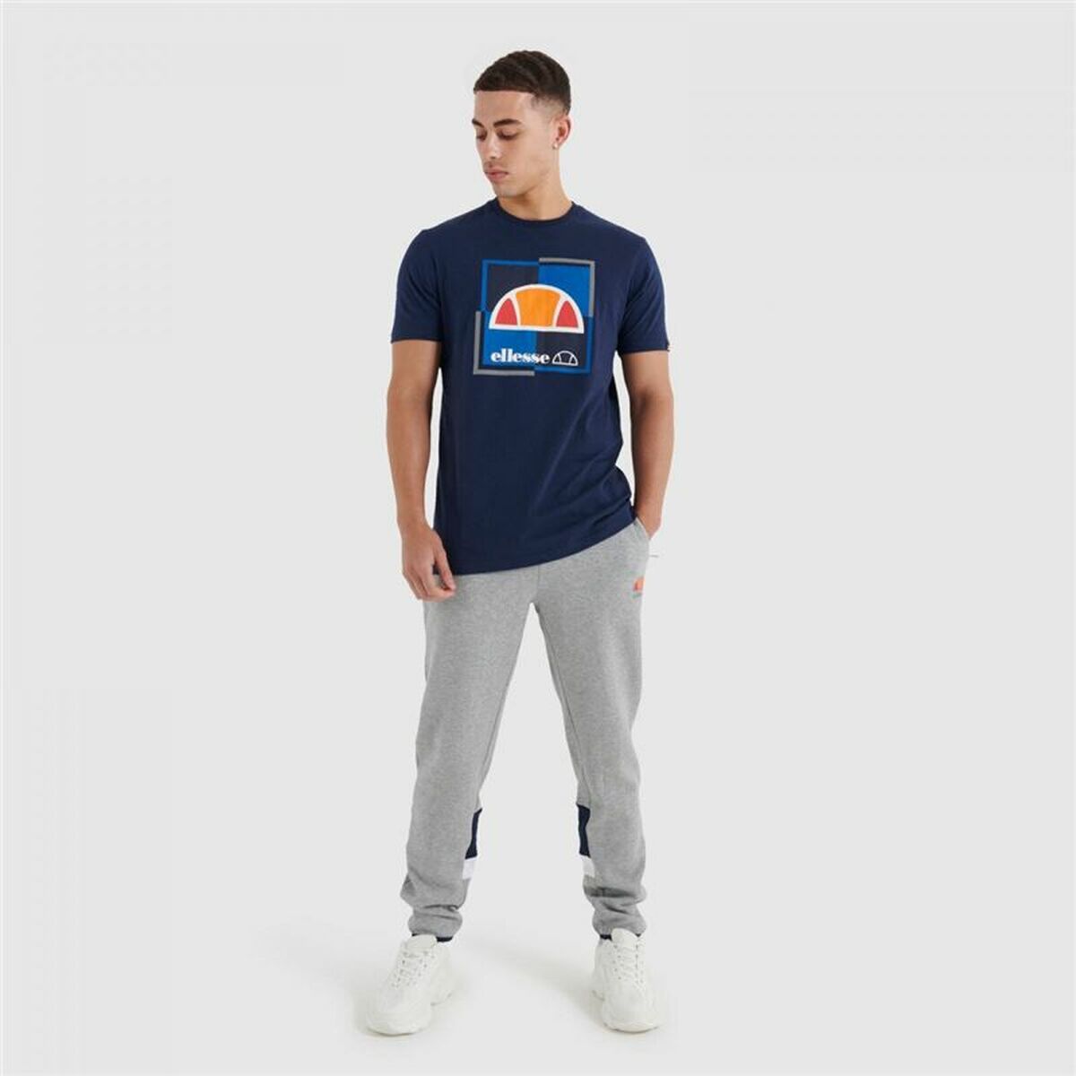 Herren Kurzarm-T-Shirt Ellesse Michaelo Marineblau - AWK Flagship