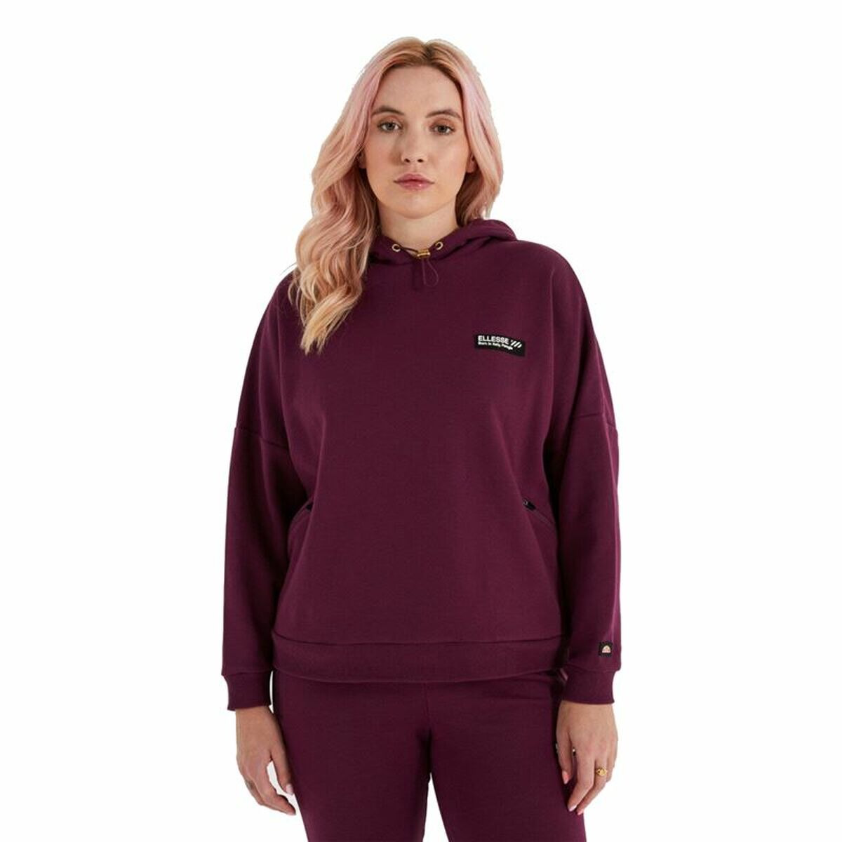 Damen Sweater mit Kapuze Ellesse  Semprevisa grün Aubergine - AWK Flagship