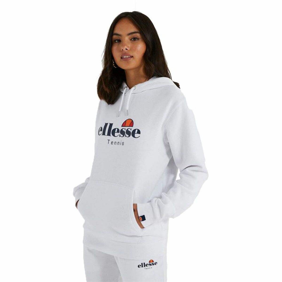 Damen Sweater mit Kapuze Ellesse Ascellare Weiß - AWK Flagship