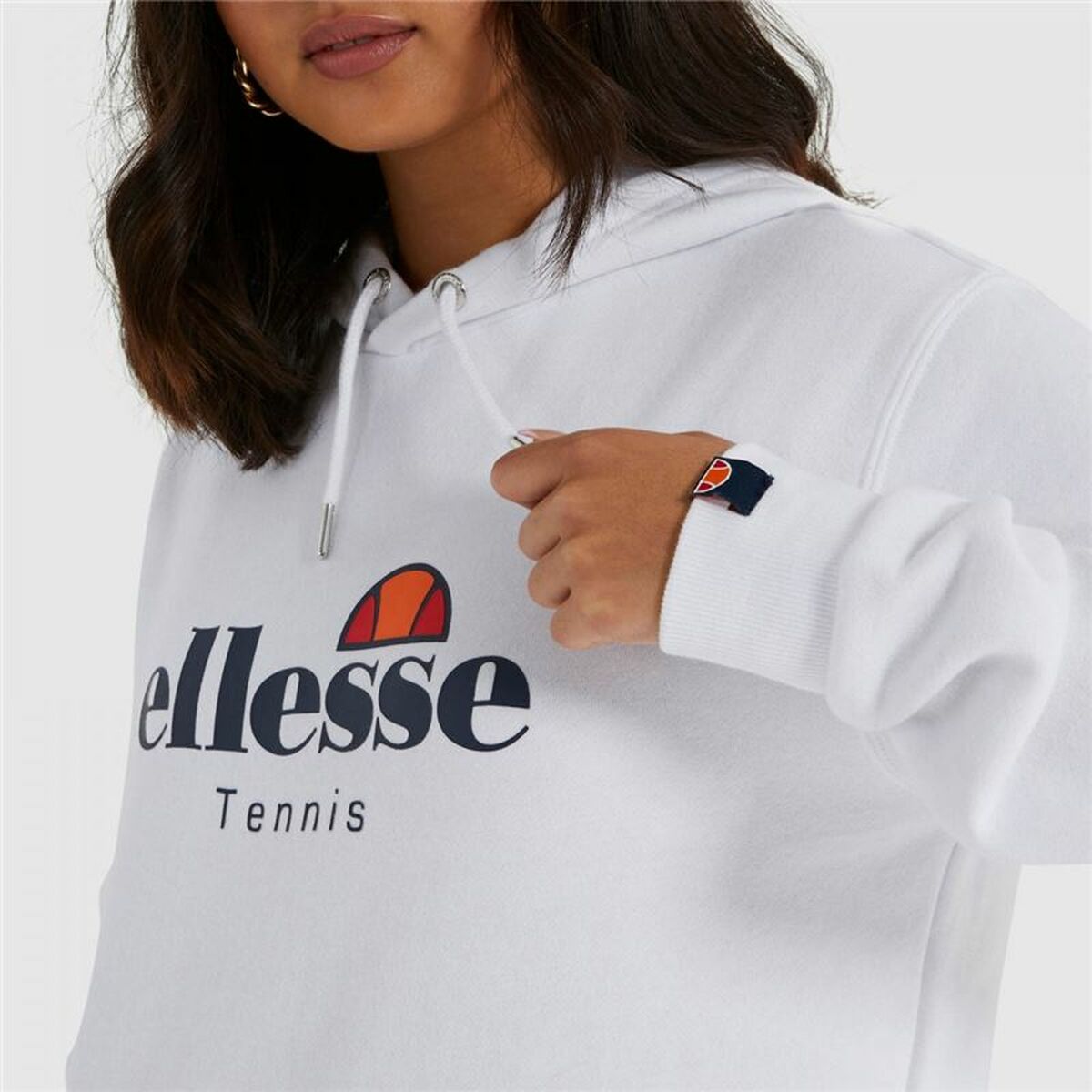 Damen Sweater mit Kapuze Ellesse Ascellare Weiß - AWK Flagship