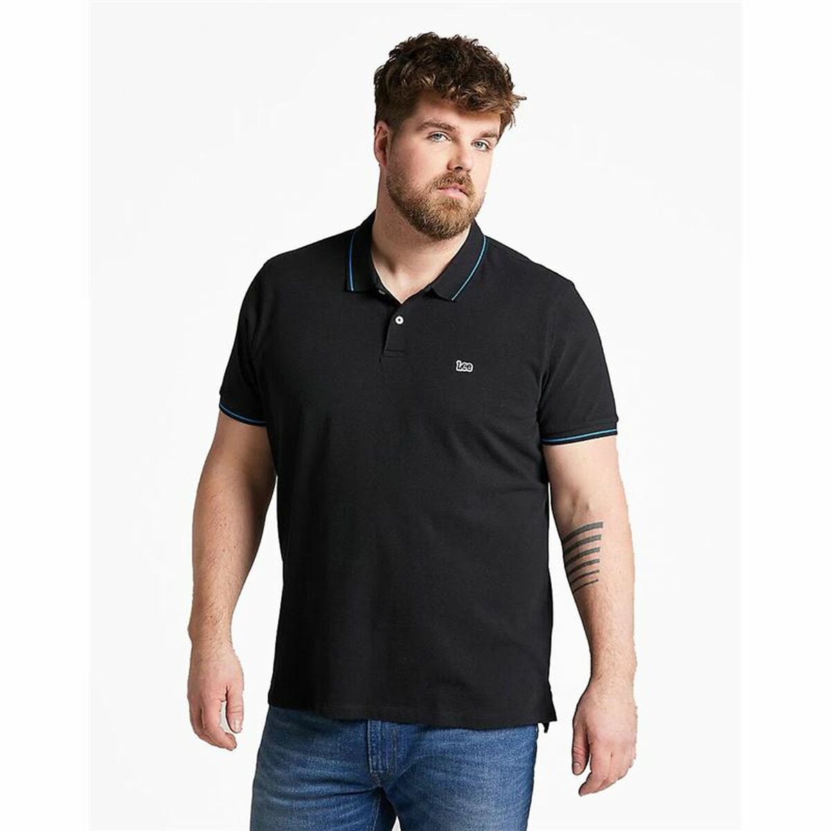 Kurzarm Poloshirt Lee Schwarz - AWK Flagship