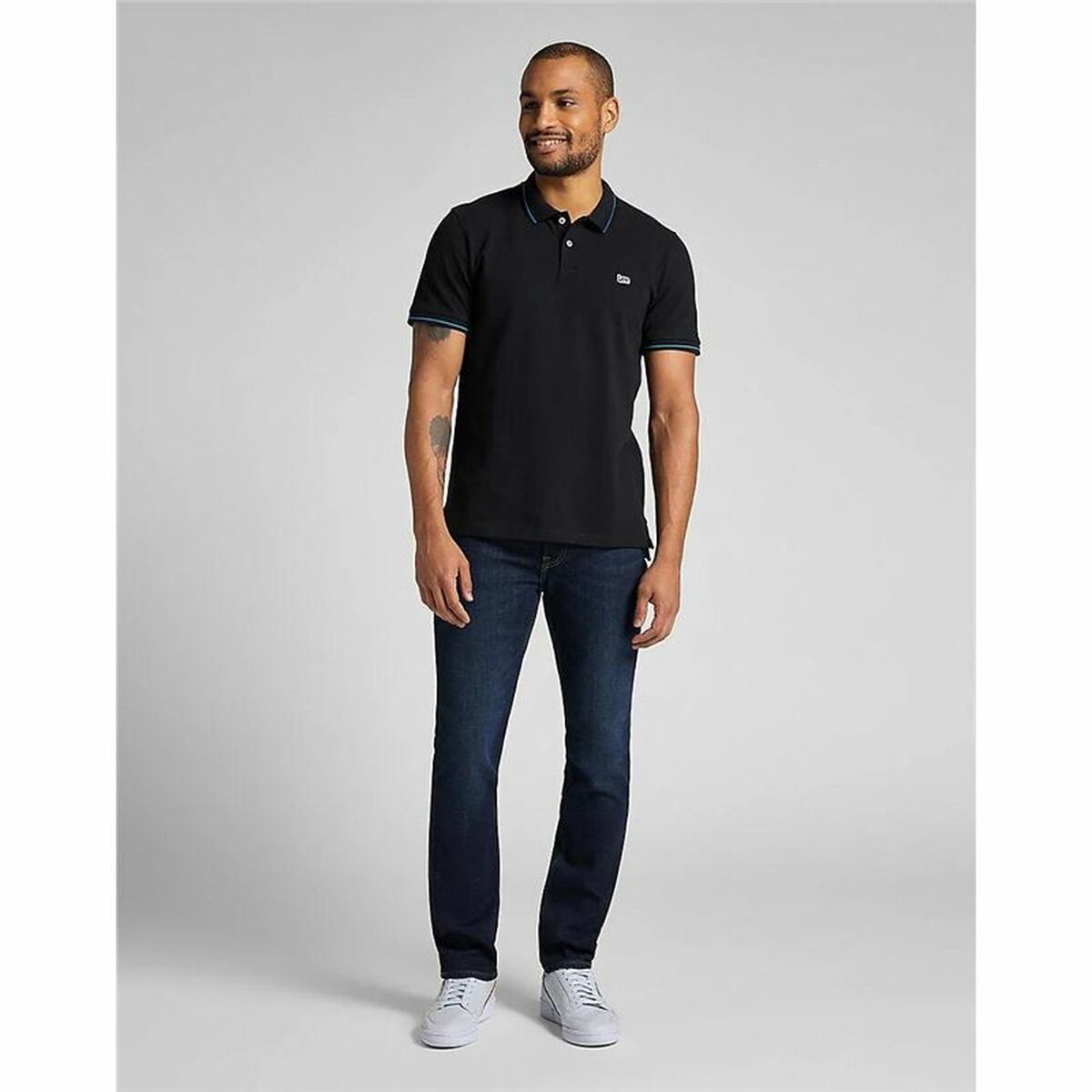 Kurzarm Poloshirt Lee Schwarz - AWK Flagship