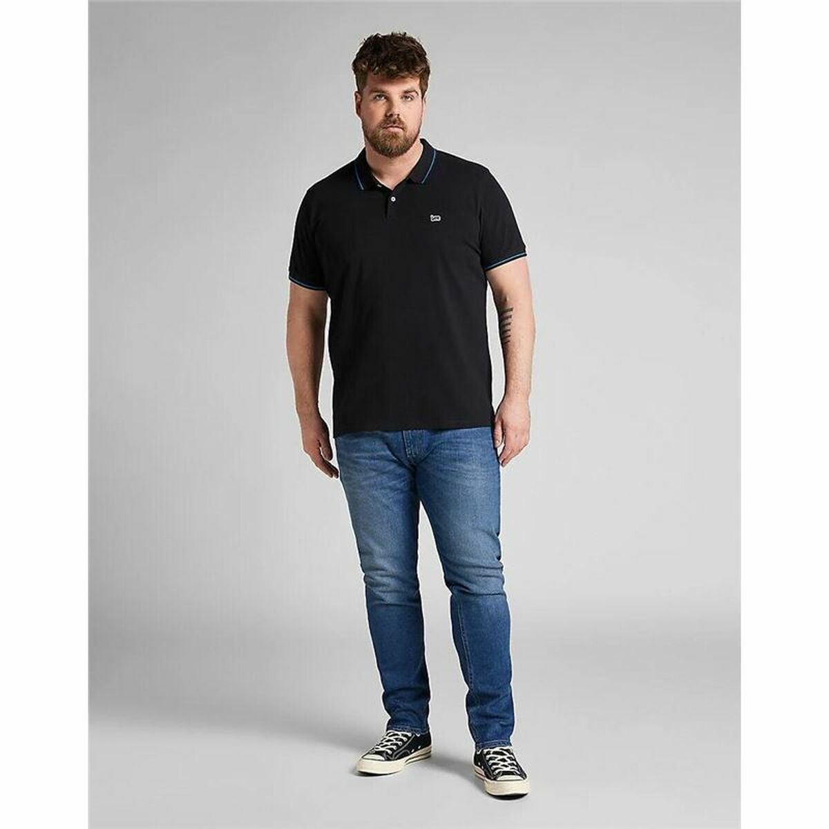 Kurzarm Poloshirt Lee Schwarz - AWK Flagship