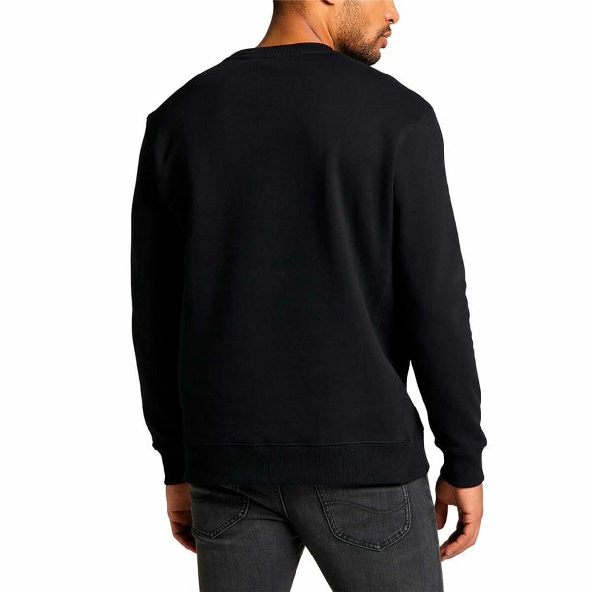 Herren Sweater ohne Kapuze Lee Plain Crew Schwarz - AWK Flagship