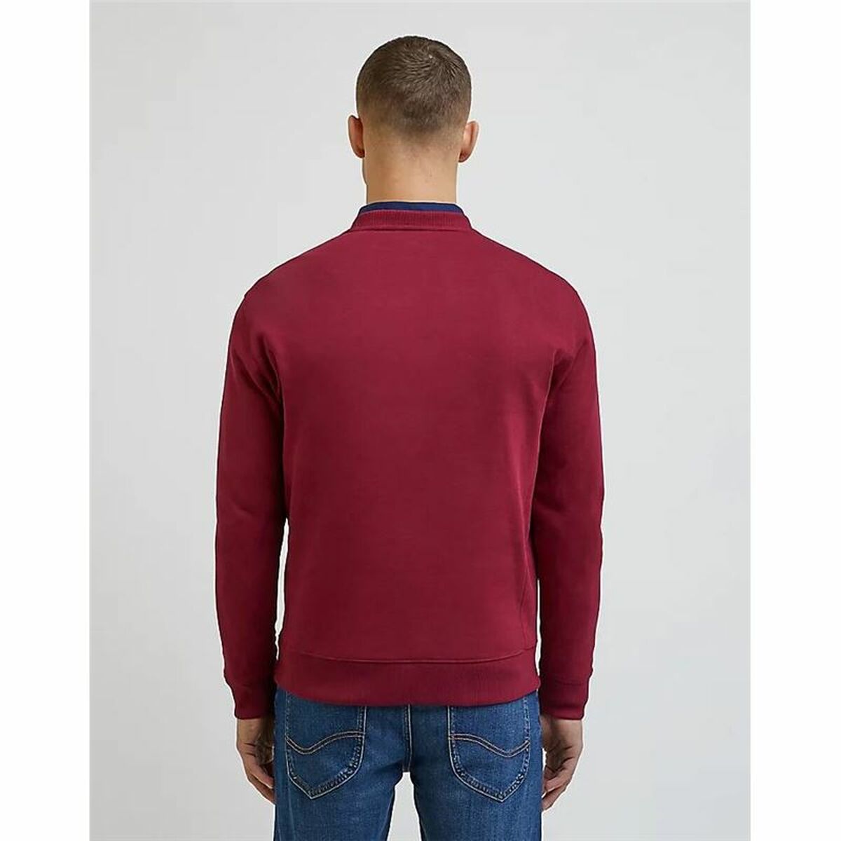 Herren Sweater ohne Kapuze Lee Plain Crew Braun - AWK Flagship