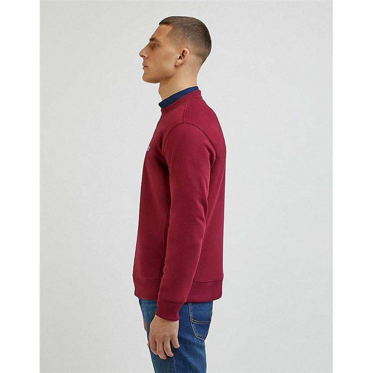 Herren Sweater ohne Kapuze Lee Plain Crew Braun - AWK Flagship