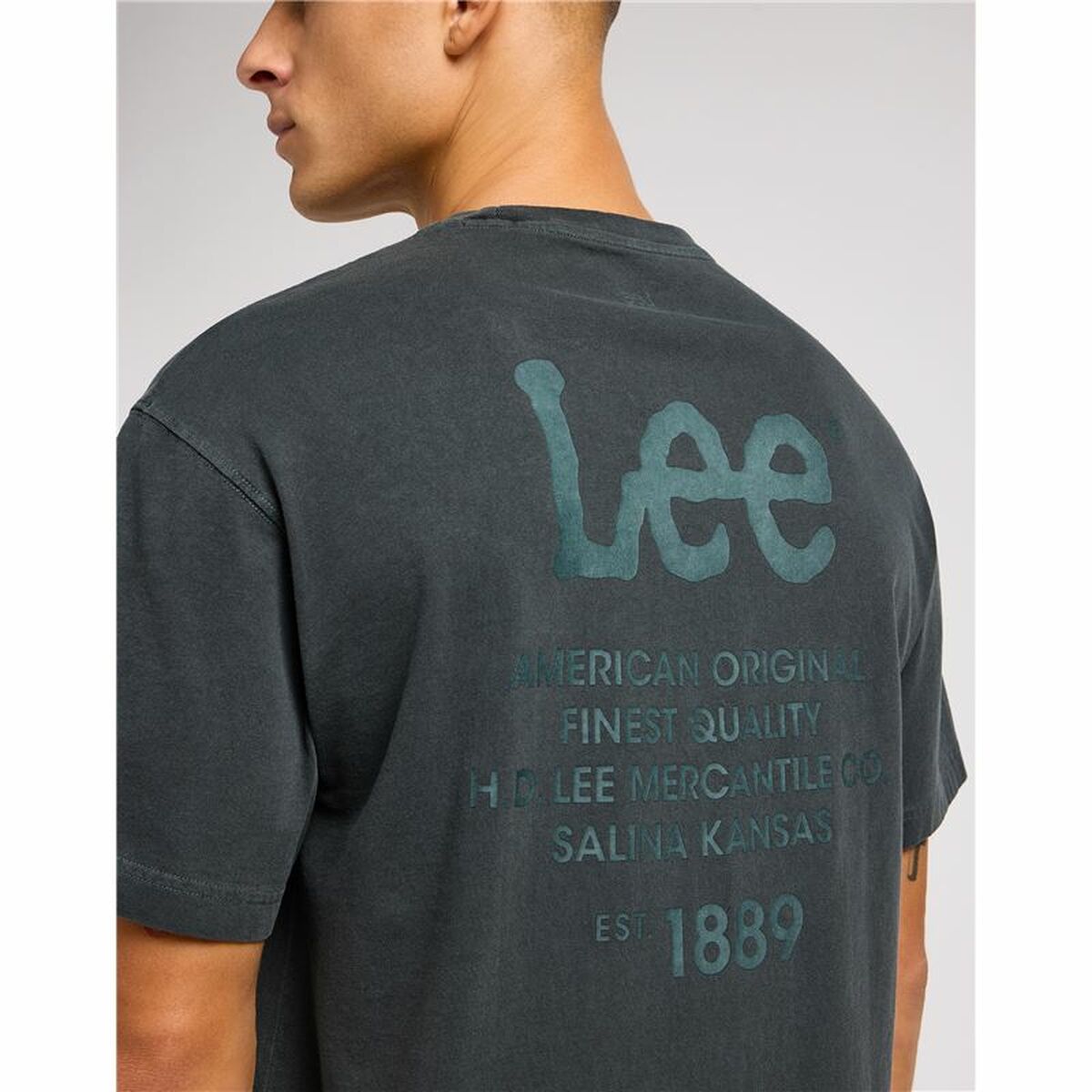 Herren Kurzarm-T-Shirt Lee Loose Logo Schwarz - AWK Flagship