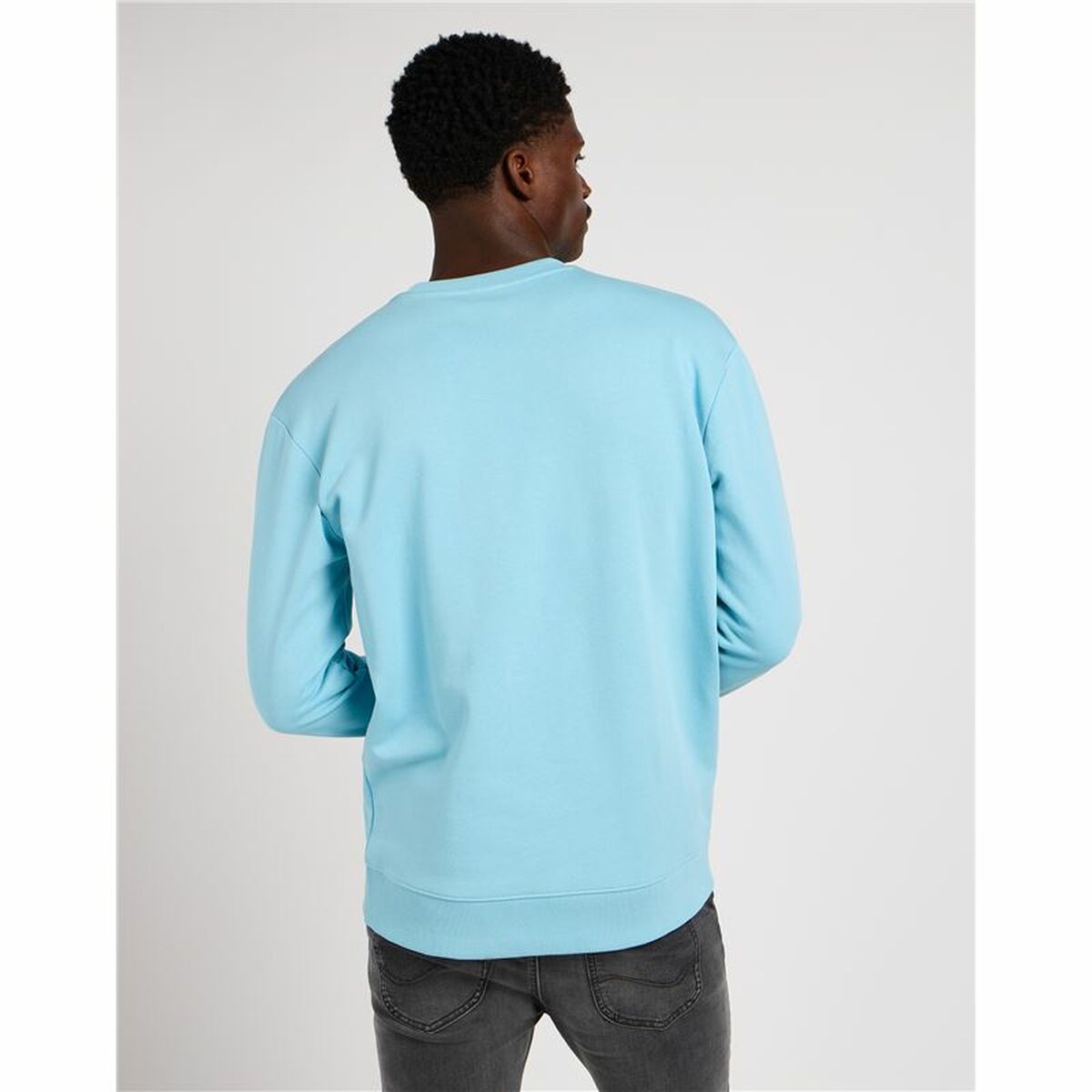 Herren Sweater ohne Kapuze Lee Wobbly Preppy Blau Wasser - AWK FlagshipHerren Sweater ohne Kapuze Lee Wobbly Preppy Blau Wasser