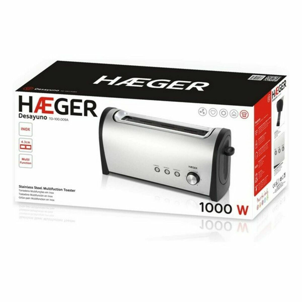 Toaster Haeger 5608475012471 1000 W - AWK Flagship