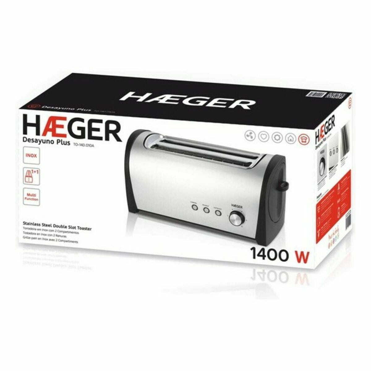 Toaster Haeger TO-14D.010A 1400 W Grau - AWK Flagship