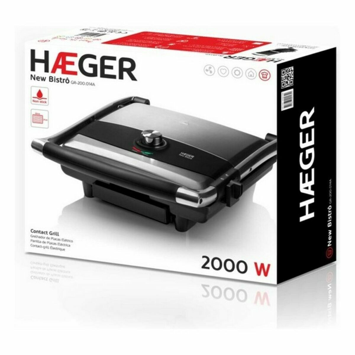 Kaufe Elektrogrill Haeger GR-200.014A 2000 W bei AWK Flagship um € 73.00