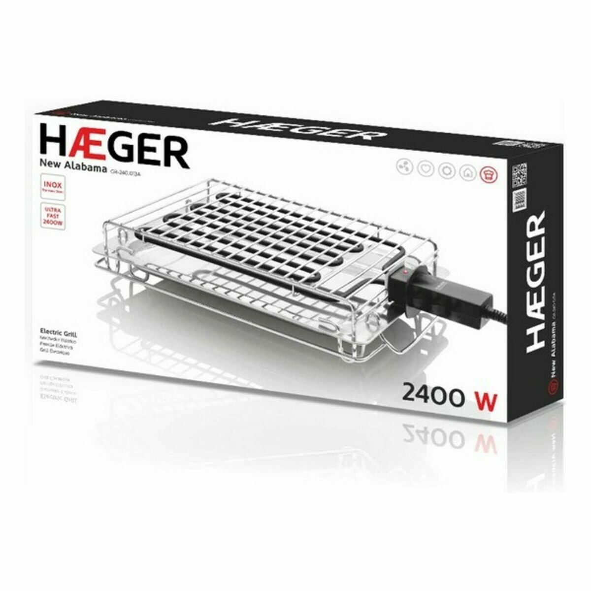 Grill Haeger GR-240.013A 2400W Schwarz Bunt 2400 W (395 x 275mm) - AWK Flagship