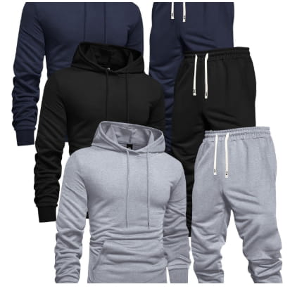 Herren Freizeit-Sportset mit Hoodie & Hose