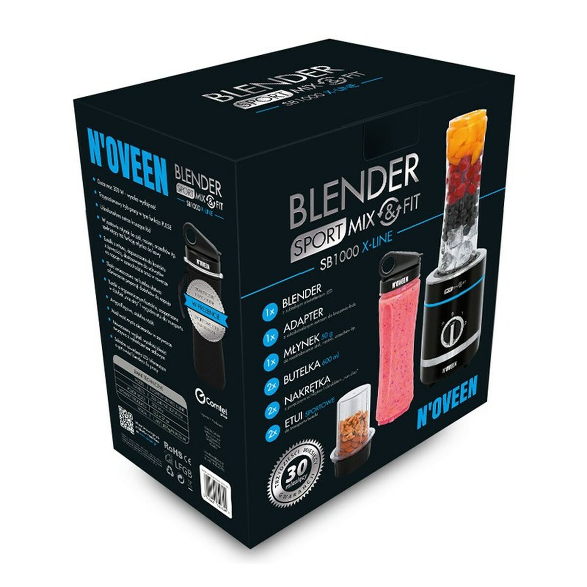 Standmixer N'oveen SB1000 Schwarz 300 W 600 ml - AWK Flagship