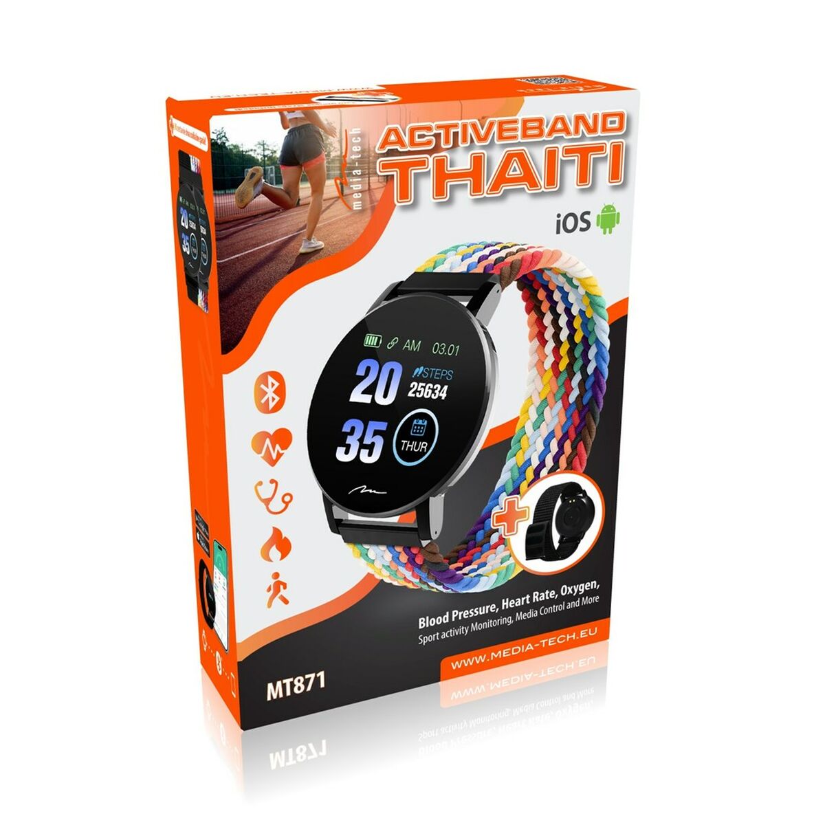 Smartwatch Media Tech MT871 Schwarz - AWK Flagship