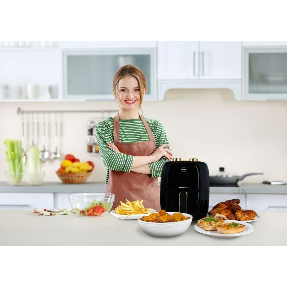 Heißluftfritteuse Eldom FR35 Schwarz Grau 1300 W 3,5 L