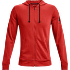 Herren Under Armour Rival Terry Jacke Rot - Sport & Freizeit